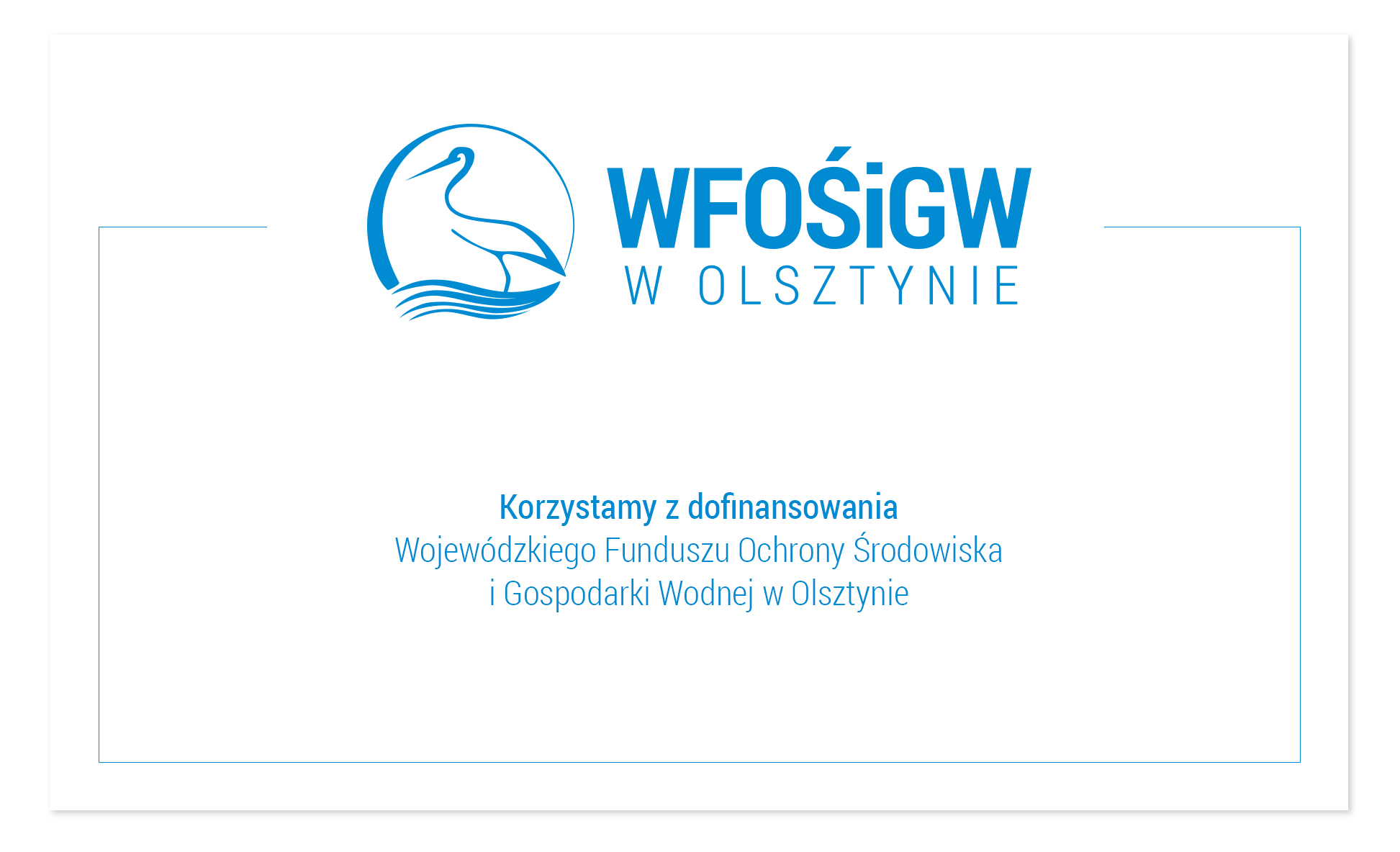 Ilustracja do informacji: Korzystamy z dofinansowania Wojewódzkiego Funduszu Ochrony Środowiska i Gospodarki Wodnej w Olsztynie