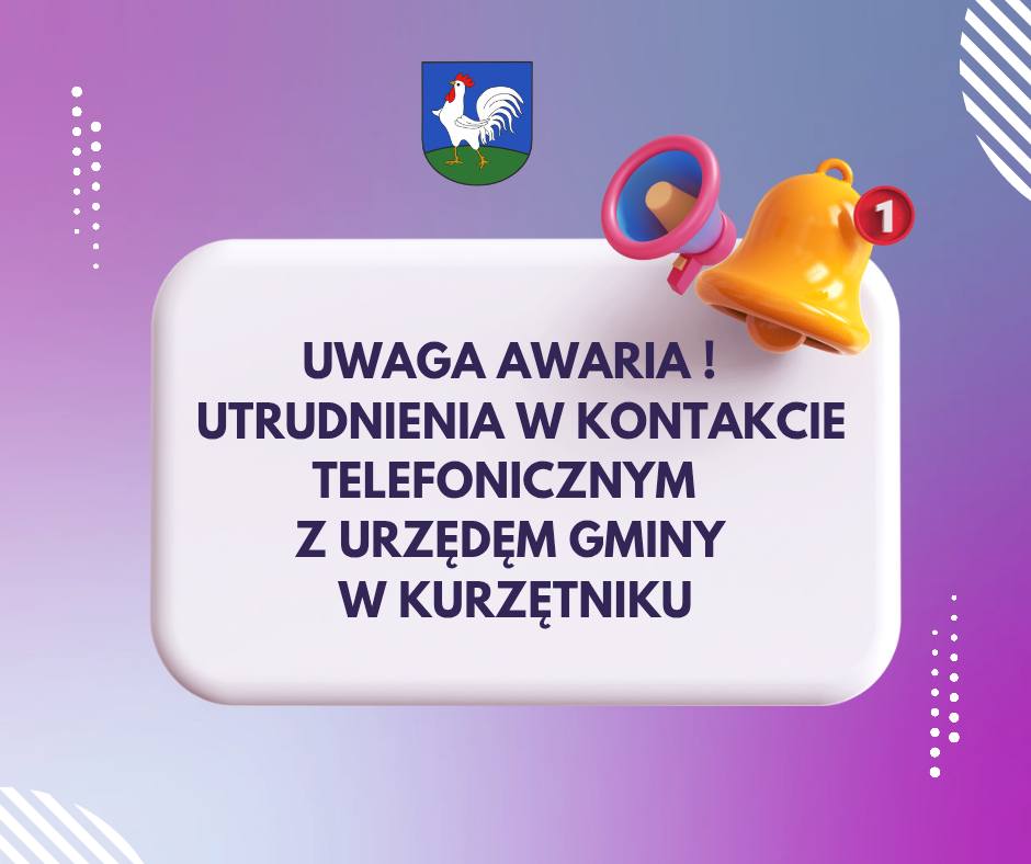 Ilustracja do informacji: UWAGA AWARIA ! UTRUDNIENIA W KONTAKCIE TELEFONICZNYM Z PRACOWNIKAMI URZĘDU 