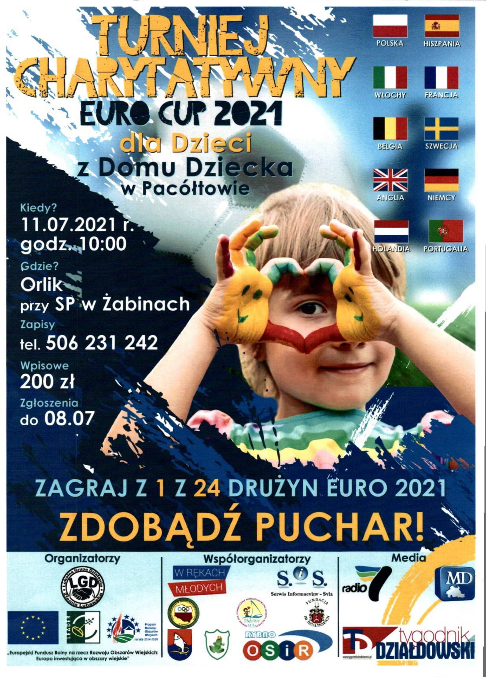 Ilustracja do informacji: Turniej charytatywny EURO CUP 2021 dla dzieci z Domu Dziecka w Pacółtowie